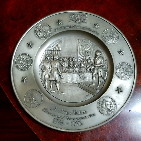 BICENTENNIAL COMMEMORATIVE "A NEW NATION" 1776-1976 INTERNATIONAL PEWTER - Picture 1 of 5